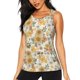 thumbnail image 1 of Balery Hippie Bee Honeycomb Camiseta sin mangas estampada ligera para mujer, tops de entrenamiento sin mangas, camisetas de yoga transpirables de secado rápido.-Medium, 1 of 7