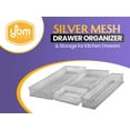 thumbnail image 6 of YBM Home White Mesh Drawer Organizer Tray for Kitchen and Desk Drawers  6” x 9” x 2”, 12 Pack, 6 of 10