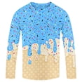 thumbnail image 3 of Glisme Teen Boys Swimsuit Playful Ice Print Swimwear Two Piece Swimsuit With Cute Ice Theme Beach Pool Soft Beach Wear Sky Blue 9-10 Years, 3 of 5