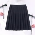 thumbnail image 2 of Female Fashion School Uniform Solid Pleated Academic Style Casual Skirt Dress, 2 of 6