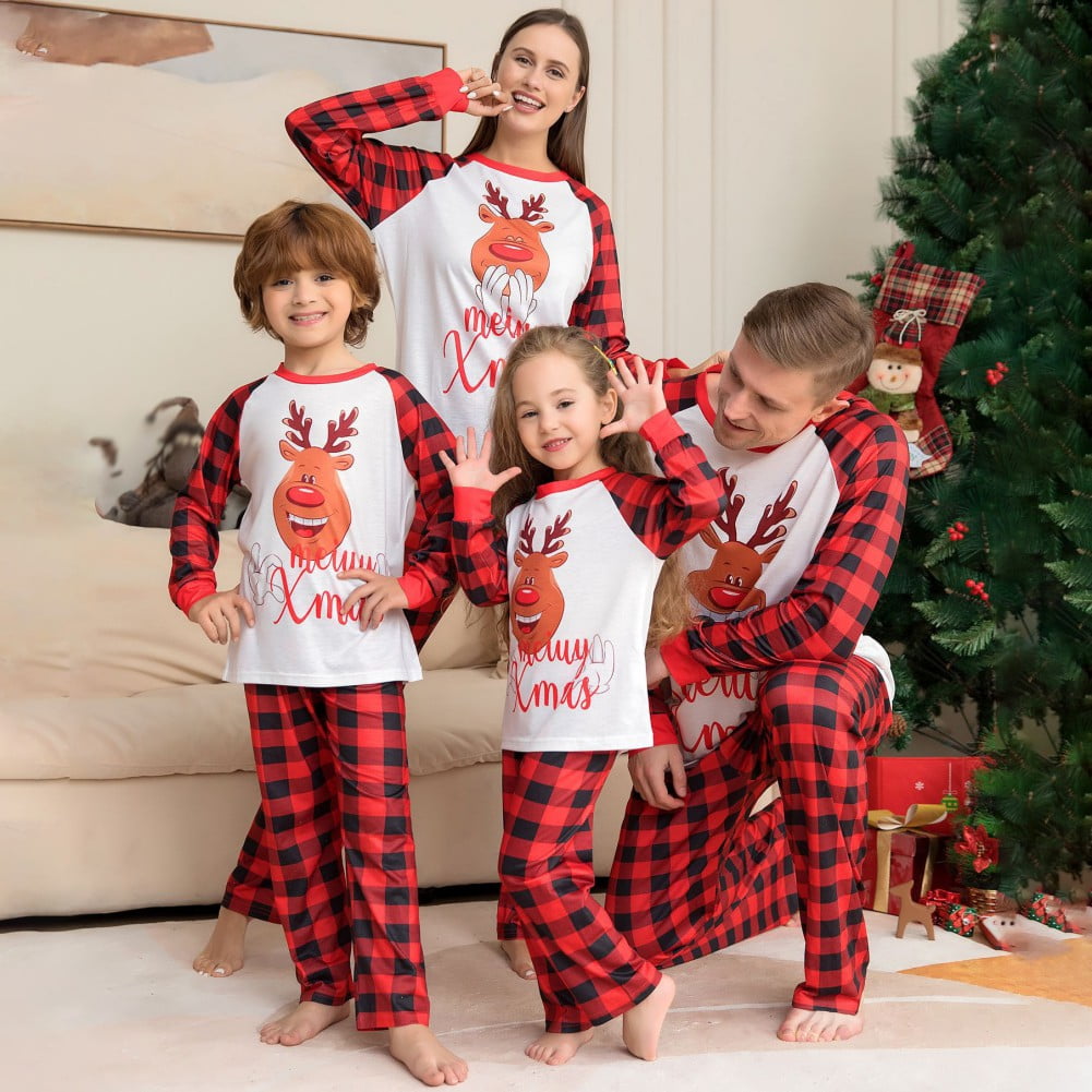 Family Christmas Pjs Matching Sets For Baby Adults and Kids Holiday