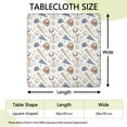 thumbnail image 2 of Baseball Uniform Pattern Square Fitted Tablecloth with Elastic Edge,Square Table Cover,Washable Elastic Table Cover for Home Kitchen Party Decor 36"x36", 2 of 6