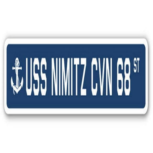 SignMission Nimitz Cvn 68 SSN-624- USS Nimitz Cvn 68 Signe de la Rue - Nous Navire de la Marine Vétéran Marin Cadeau