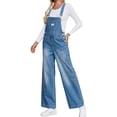 thumbnail image 5 of Adjustable Strap Sleeveless Women Loose Denim Overall Wide Leg Jumpsuit, 5 of 6