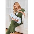 thumbnail image 5 of EKOUAER Women's Maternity Nursing Pajamas Sets Short Sleeve Postpartum Pregnancy Pajama for Hospital Breastfeeding PJS with Pants, 5 of 7