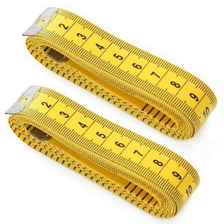 

Magik 60 ~120 /1.5~3M Double-scale Tailor Seamstress Cloth Body Ruler Tape Measure Sewing Heavy Duty Tape (Pack of 2 120 /300cm Yellow)