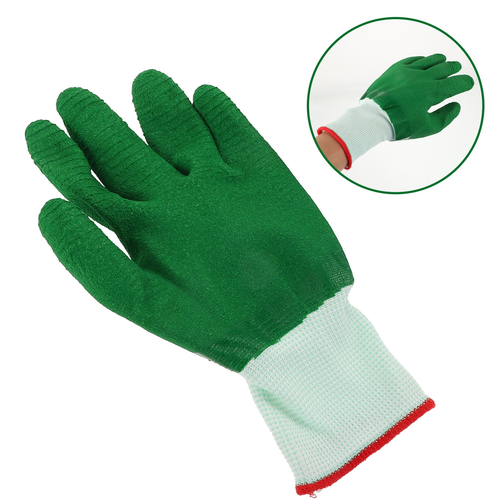 QUMIIRITY 4 Pairs of Wear-resistant Work Gloves with Wave Pattern for Industrial Work