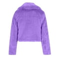 thumbnail image 3 of Patlollav Womens Coat Fluffys Fleece Turn-Down Collar Faux Furs Top Short Loose Coat, 3 of 5
