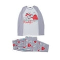 thumbnail image 2 of Family Matching Pajamas Set, Christmas Bear Letter Print O-Neck Long Sleeve Tops+ Pyjama Trousers for Kids Adults, 2 of 10