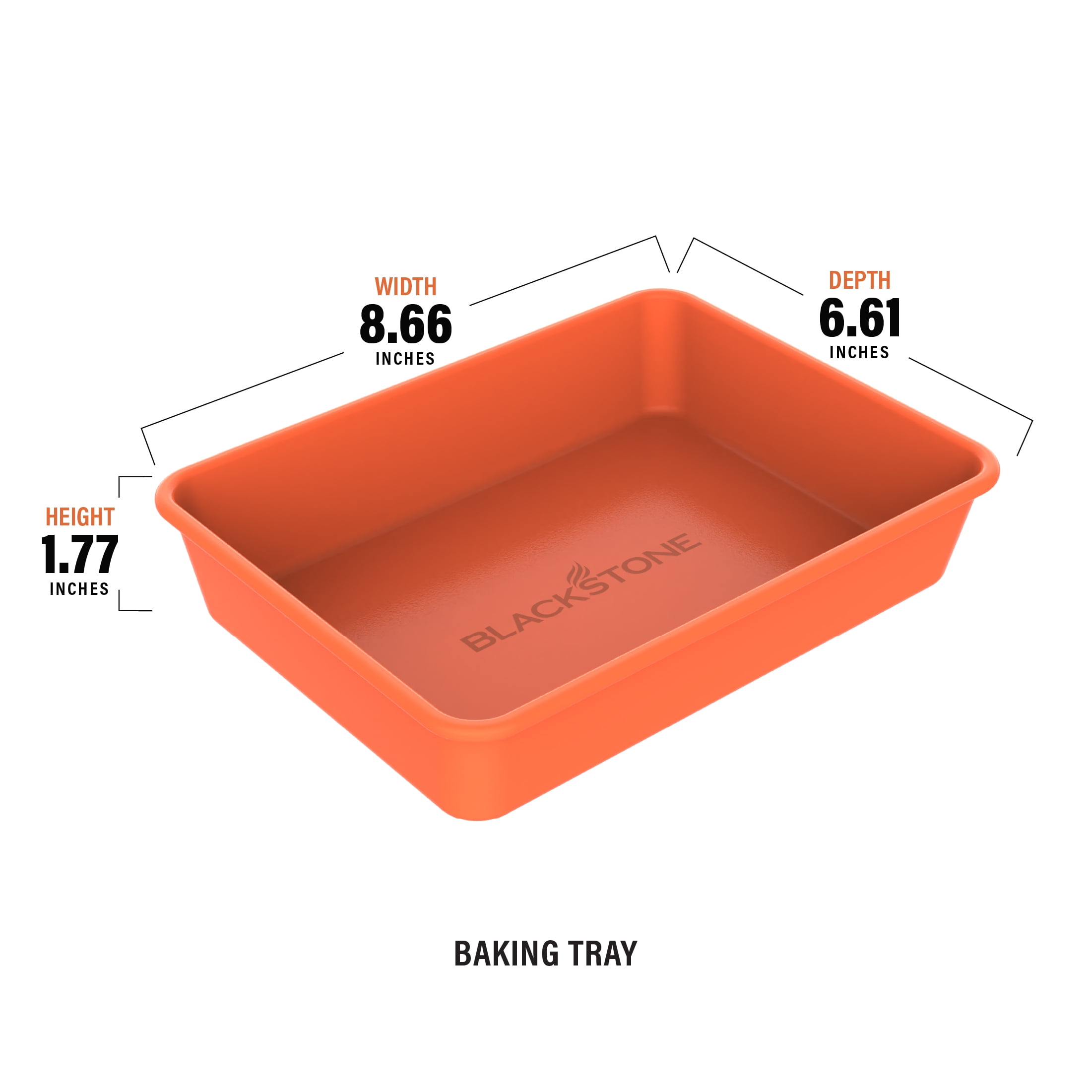 Blackstone Non-Stick Air Fryer Baking Tray and Pan Set in Orange, 2-Piece