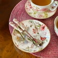 thumbnail image 6 of STP GOODS Dream Garden Bone China Tea Cup and Saucer Set for 1 in Gift Box 10.14 fl oz (300 ml) Kitchen Teacup Floral Porcelain Tea and Coffee Cup, White and Pink, 6 of 14