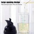 thumbnail image 4 of GIXUSIL Reusable Salad Dressing Measure Bottle,6.7x2.2In Durable Black Salad Dressing Mixer Dispenser,Leak-free,Soft Grip,Dishwasher Safe, 4 of 6