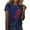 Blue, variant on Odbmxy T Shirts for Women Short Sleeve Fourth of July Summer Womens Shirts Leisure Vacation Beige Heart Print Pullover Tops