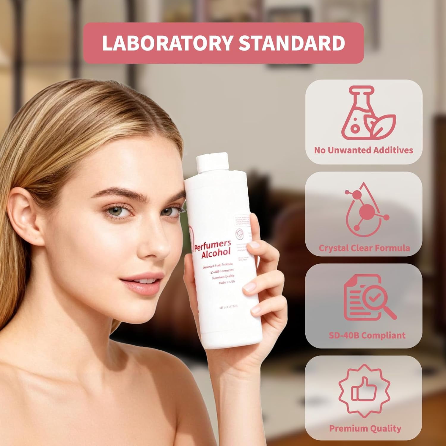 Perfumers Alcohol,Premium SD 40B Compliant Perfume Base, High Purity Denatured Ethanol for DIY, Professional & Luxury Fragrance Making(16oz)