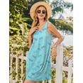 thumbnail image 4 of Ekouaer Nightgowns for Women 2 Pack Sleeveless Sleepwear Tank Sleep shirts Chemise Nightshirt, 4 of 6