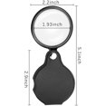 thumbnail image 1 of Paquete de 5 10X Mini Lupa Lupa de bolsillo Lupa de bolsillo plegable de 50 mm Lupa con funda protectora giratoria para leer mapas, etiquetas, manualidades brillar Electrónica, 1 of 5
