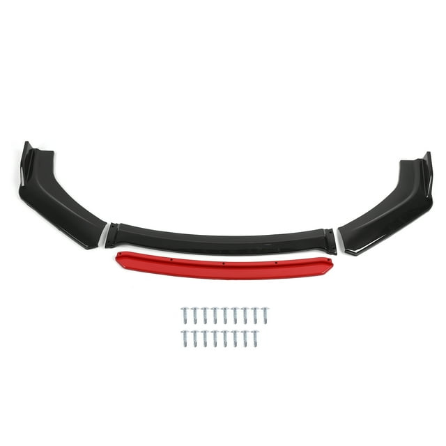 Front Bumper Lip Front Spoiler Bumper Diffuser Car Bumper Protector Front Spoiler Replacement Universal Front Bumper Lip Spoiler Chin Body Kit Protection PP Auto Car Exterior