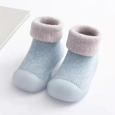 

MuZeFu Kids Non Slip Socks Grip Ankle Sticky Toddler Sock Baby Shoes Casual Fashion Children s Indoor Non-slip Toddler Shoes Plus Velvet Thickened Non-slip Baby Slippers