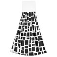 thumbnail image 7 of Haosy 2 Pack Kitchen Wash Cloths with Hanging Loops Absorbent Absorbent Quick Drying Hand Towels, Black Different Rectangular, 7 of 7