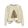 thumbnail image 5 of Yteetum Women's Oversized Christmas Sweatshirts Crewneck Loose Fits Pullover Hoodless Sweatshirts Top Womens Casual Round Neck Xmas Graphic Print Long Sleeve Fall Sweatshirt Fall Clothes Clothes, 5 of 6