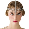 thumbnail image 1 of Diadema de los años 20, tocado del Gran Gatsby con diamantes de imitación, accesorios para el cabello estilo Flapper para fiesta de disfraces, 1 of 5