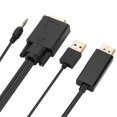 thumbnail image 3 of Câble Adaptateur VGA vers DisplayPort avec Bande Audio Alimentation, Longueur : 1,8m, 3 of 4