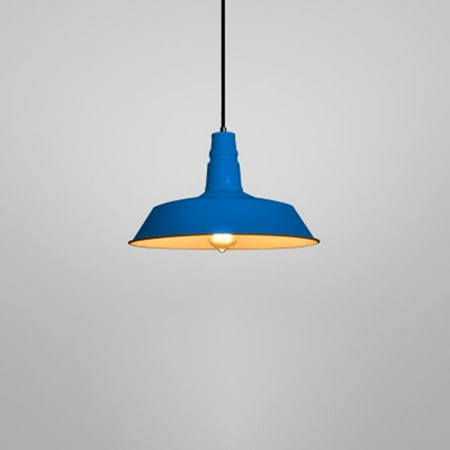 

Corridor Dinning Porch Loft Bar Cafe Metal Pendant Lamp Shade Ceiling Plate Light Holder Hanging Lamp Single Head Ring BLUE