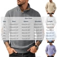 thumbnail image 2 of Gamivast Men's Button Neck Pullover Sweater Soft Cable Knit Long Sleeve Mock Neck Top with Elbow Patches Ribbed Cuffs Regular Fit for Casual Work Travel Fall and Winter Gray M, 2 of 3