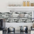 thumbnail image 4 of DEWOO Peel and Stick on Self Adhesive Backsplash Wall Marble Tiles Stickers 3D for Kitchen Bathroom,Grey (10-Sheet, 12"×12"), 4 of 8