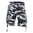 thumbnail image 1 of Rovga Mens Pants Male Summer Overalls Camouflage Sports Pocket Button Large Size Washed Shorts Cargo Pants Work Ce2 Relax Fit Slacks 32, 1 of 6