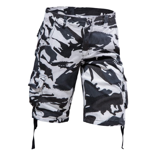 Rovga Mens Pants Male Summer Overalls Camouflage Sports Pocket Button Large Size Washed Shorts Cargo Pants Work Ce2 Relax Fit Slacks 32
