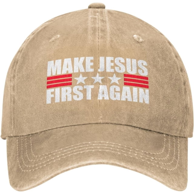 Make Jesus First Again Caps for Men Christian Prayer Catholic Baseball Hats for Women Make Jesus First Again