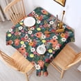 thumbnail image 2 of Pioneer Flower Floral Print Pattern Square Tablecloth,Waterproof Square Table Cover,Wipeable Spillproof Washable Table Cover for Home Kitchen Party Decor 60"x60"(152x152cm), 2 of 6