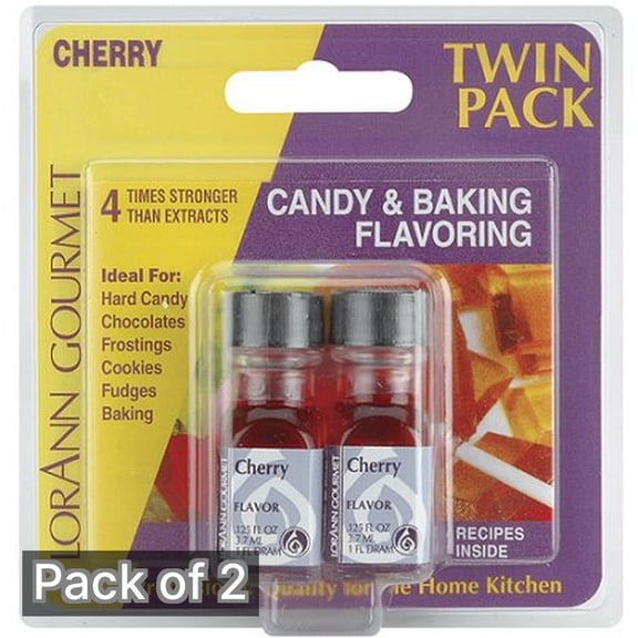 LorAnn Oils Cherry Flavoring, Baking Extracts, Pack of 2, 0.125 fl oz each