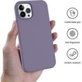 thumbnail image 6 of Shockproof Designed for iPhone 12 Pro Max Case,Liquid Silicone Phone Case with [Soft Anti-Scratch Microfiber Lining] Full-Body Drop Protection 6.7 inch Slim Thin Cover, Lavender, 6 of 16