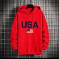 thumbnail image 6 of ZOYOEN Mens Graphic Hoodie with Drawstring- Relaxed Fit Long Sleeve Casual Trendy Pullover Sweatshirt Red Size M, 6 of 6