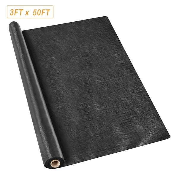 Weed Barrier, Heavy-duty Garden Weed Landscape Fabric Durable Polyethylene Cloth for Gardening, Soil Erosion Control, and UV stabilized (3FT x 50FT)