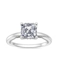 thumbnail image 1 of 1.15 Carat Excellent Asscher Cut Real Diamond New Design Solitaire Ring for Wedding Solid 18K White Gold Size 11, 1 of 8