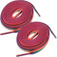 thumbnail image 3 of MasteelfCA 2 Pairs Sneaker Shoelaces Polyester Shoe Straps Bright Rainbow Shoes Straps, 3 of 8