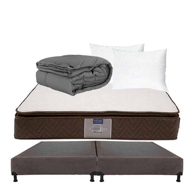 Colchón King Size + Box + 2 Almohadas Osos + Edredón Restonic Nautilus