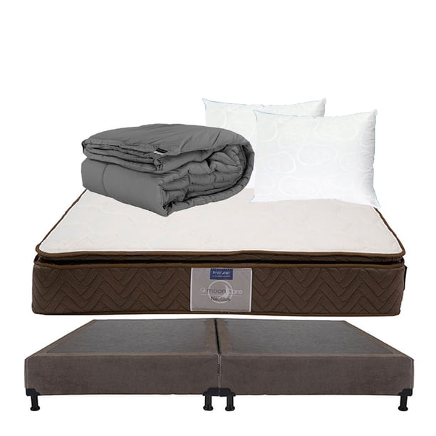 Colchón King Size + Box + 2 Almohadas Osos + Edredón Restonic Nautilus