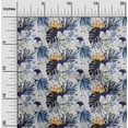thumbnail image 2 of oneOone Cotton Poplin Royal Blue Fabric Tropical Floral Craft Projects Decor Fabric Printed By The Yard 42 Inch Wide, 2 of 4