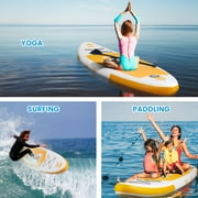 Naipo 120x30x6 Inflatable Paddle Board Stand Up Paddle Board SUP Board Ultra-Light (17LBS) For Summer Surfing, Orange
