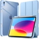 thumbnail image 1 of iPad (A16) 11.ª/10.ª Generación (2025/2022) con Portalápiz, Clara Transparente Carcasa Trasera Slim Soporte Antigolpes Cover Tableta (Azul),Cielo Azul, 1 of 20