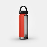 Quechua MH100, 25 oz, Stainless steel, Wide Opening Double Wall Insulated Bottle, Orange