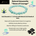 thumbnail image 3 of Svelandre 100% Genuine Amazonite Crystal Bracelet - 8mm AAA Gemstone Beads for Men Women Teens - Healing, Balance, Anxiety Relief, 3 of 4