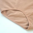 thumbnail image 6 of LYEAA 100% Cotton Underwear for Women Brief High Waisted Soft Cool Breathable Comfort Solid Daily Panties Full Fashionable Underpants Beige L, 6 of 7