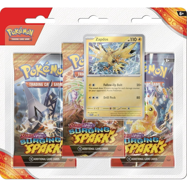 POKEMON SV8 SURGING SPARKS 3PK BLISTER - Walmart.com
