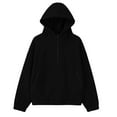 thumbnail image 7 of HongQid Womens Fleece Pullover Coats with Pockets Fall Ziper Jacket Oversize Trendy Hooded Sweatshirt for Winter, 7 of 7