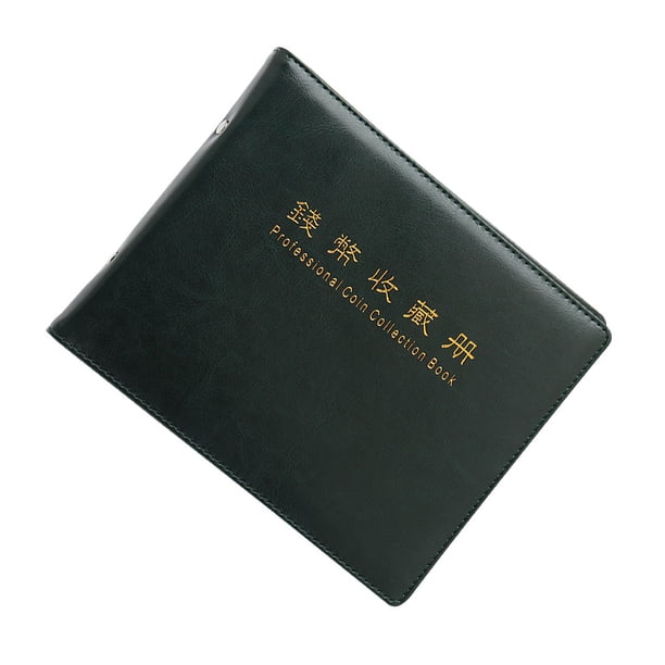 Moyic Álbum de cuero, 10 páginas, colección de monedas, libro, almacenamiento de notas, organizador protector, colector de dinero de papel, gran Almacenamiento y organización del hogar Verde Moyic HA073943-04